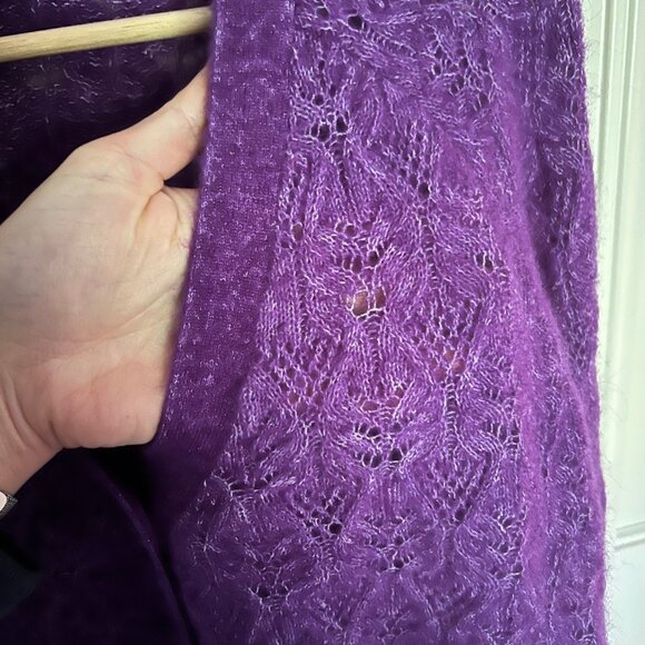 Sézane Purple La Maille Cardigan - Picture 4 of 4